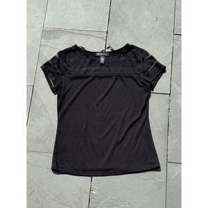 INC International Concepts Petite Medium‎ Black T-Shirt